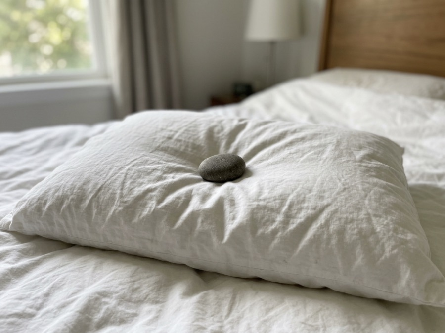 Smart Rock on a pillow